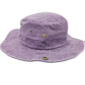 Chapeau seau de cow-boy en coton vintage surdimensionné OEM avec corde à large bord Casquette de chasse personnalisée Safari Boonie pour la pêche - Product Image 3