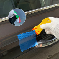 DCHOA Grattoir à fenêtre manuel avec lame de rechange en plastique, grattoir en plastique 10 x 4 cm pour le nettoyage de la colle, l'élimination des autocollants et de la peinture