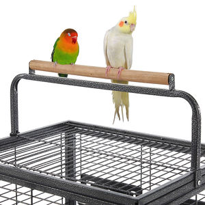 25 Inch Kleine Papegaaien Kanaries Draagbare Vogel Reisdrager Kooi Met Handvat Houten Baars - Product Image 3