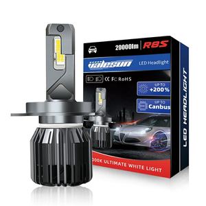 Phare LED Raych Gray R8S avec ventilateur Flip Chip H1 H3 H7 H11 H13 9005 9006 9007 H4 Faisceau haut/bas 110W 20000lm Phare LED - Product Image 1