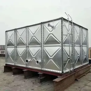 Heavy duty prefabricated 100 cubic meters galvanized steel water tank for Mining factory Ore Refinery