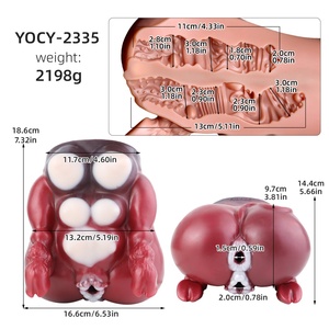 Masturbador Masculino de Doble Canal YOCY Big Buttock, Vagina de Fantasía, Masturbador Anal de Medio Cuerpo, Juguetes Sexuales de Bolsillo para Hombres - Product Image 2