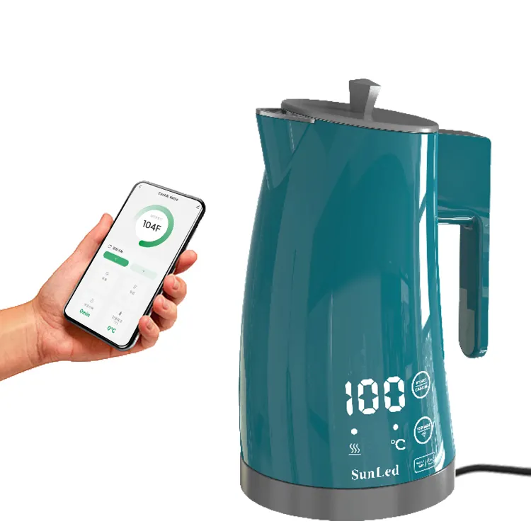 Electrodomésticos inteligentes Sunled, hervidor de agua eléctrico portátil sin Bpa para el hogar con control de temperatura
