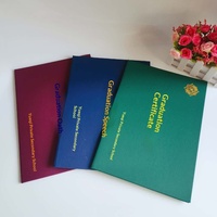Porte-certificat classique en carton style livre 2027, avec couverture en similicuir lisse, pour diplôme, récompense et rangement de documents