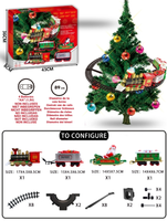 Train de Noël à succès avec circuit, fonctionnant sur piles, musical et lumineux, pour tourner autour de l'arbre de Noël