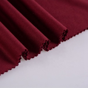Textil de China de punto de trama rojo oscuro <span class=keywords><strong>tinte</strong></span> 100% poliéster tela del paño de terry para ropa deportiva - Product Image 3