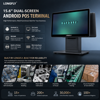 Sistema de Punto de Venta con Pantalla Dual Android de 15.6 Pulgadas Longfly, Modelo X590, Juego Completo, Opción MSR, Bluetooth/WiFi