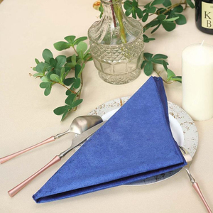 Serviettes en lin de coton classiques faites à la main motif audacieux design brodé serviettes en tissu jetables accessoires pour mariages spécial - Product Image 4