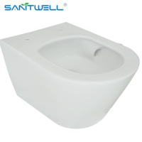 Inodoro de cerámica para cuarto de baño, inodoro con lavado de Tornado, con cierre suave UF Duroplast, cubierta de asiento