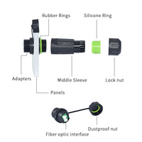 Connecteur rapide multimode LC APC UPC audio et vidéo IP68 en nylon, étanche, à raccordement mécanique rapide, pour FTTH, mini 50-55 mm