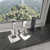 RC15 Spigot d'angle en acier inoxydable 304 résistant à la rouille, design moderne sans cadre et réglable, pour balustrades en verre de piscine, installation facile