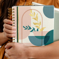 Cahier à spirale professionnel A5 avec couverture en PVC de 100 pages à feuilles mobiles pour les écoliers-Vente en gros