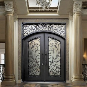 Puerta <span class=keywords><strong>de</strong></span> Seguridad <span class=keywords><strong>de</strong></span> Hierro Forjado TECHTOP, Superficie Impecable, Moderna, Exterior, <span class=keywords><strong>de</strong></span> Alto Valor, con Vidrio, para Entrada <span class=keywords><strong>de</strong></span> Casa, 5 Años <span class=keywords><strong>de</strong></span> Garantía - Product Image 4