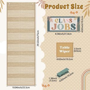 Tableau de classe avec cartes, pinces et crochets pour l'organisation des aides de classe et des assistants d'enseignants - Product Image 2