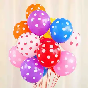 彩色圆点乳胶气球加厚儿童生日装饰气球活动现场开幕婚礼装饰品