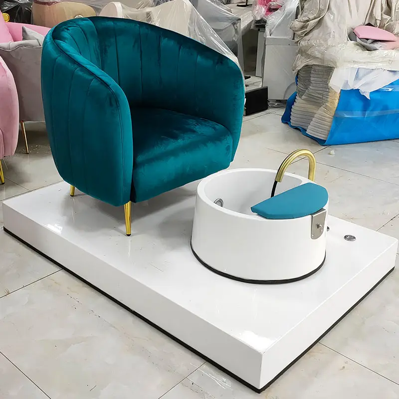 2024 phổ biến nhất màu hồng móng chân Bát Ghế giá rẻ Nail Salon thiết bị với chân ghế Spa
