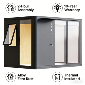 Cocovia Casetta da Giardino Fai-da-Te dal Design Moderno |   Casetta da Giardino Fai-da-Te | Casa Prefabbricata Modulare Impermeabile ed Ecologica per Giardino - Product Image 3