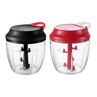 Handmatige Plastic Groenten & Vleesmolen Handpull-Type Knoflookblender En Stamper Keukengadgets Voor Gestoofde Gehakte Knoflook