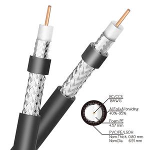 GELISTAR clear Rg6 Cables coaxiales para cámara Cctv <span class=keywords><strong>Cable</strong></span> coaxial Tv <span class=keywords><strong>Cable</strong></span> Antena <span class=keywords><strong>de</strong></span> satélite 100 yardas - Product Image 6