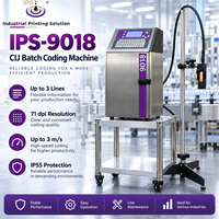 Imprimante à petits caractères IPS-9018, imprimante à jet d'encre CIJ, machine de codage d'emballage, encre à séchage rapide, production avec 3 lignes