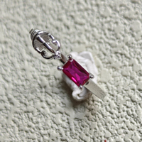 Anillo de Plata 925 de Lujo con Circonita Roja Rosa, Anillo de Plata Hueco para Mujer con Cristales de Moda, Conjunto de Joyería de Circonita