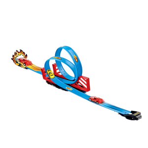 Juguetes <span class=keywords><strong>Hot</strong></span> Slot: Coche de Juguete de Plástico Total Take Over con Ruedas de Retroceso y Pista de Construcción, Escala 1:5, Unisex para Niños - Product Image 1