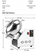 Machine de recouvrement de chocolat, d'amandes, de noix et de cacahuètes ZONELINK, électrique, à commande PLC, 220V, facile à utiliser