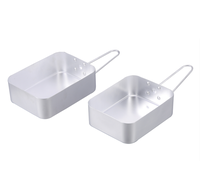 Boîte à repas pliable britannique en aluminium, 2 pièces par ensemble, fabriquée sur mesure