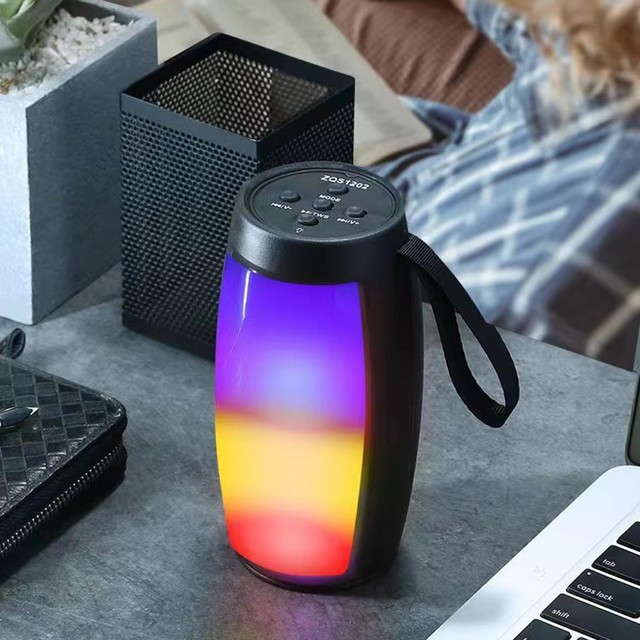 High Quality Colorful LED Light Wireless Speaker for Home Office Portable Super Bass Speaker for Outdoor Party Promotion Gift