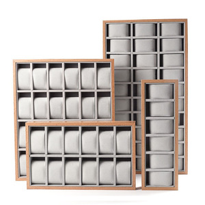 6 12 24 30 Slots Wooden Solid Wood Watch Storage Tray for Drawer Watch Pillow Organizer Display Tray Showcase