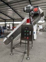 Convoyeur à bande inclinée de qualité alimentaire en acier inoxydable avec élévateur latéral pour ligne de production de matériaux granulaires