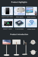 Écran intelligent mobile de 21,5, 23,8, 27 et 32 pouces, machine de diffusion en direct, écran tactile Android, tablette PC avec support rotatif