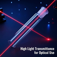 Tube en quartz de haute pureté avec joint rectifié, cylindre entièrement transparent, grande stabilité et haute transmission de la lumière