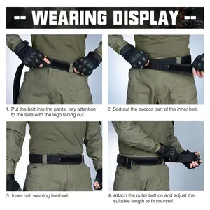 IDOGEAR 2" Fast Release Metal Buckle Laser Cutting Battle Belt Wholesale Tactical Belt Molle Combat Belt