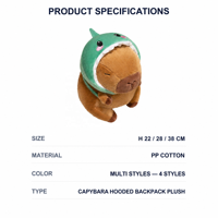 Peluche Capybara Personnalisée, Animaux en Peluche, Coussin Doux, Décoration de Chambre, Peluches Mignonnes Kawaii, Cadeau, 22 28 38cm, Coton PP, Vente en Gros