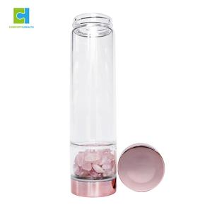 Logotipo personalizado deporte libre de Bpa de cristal de cuarzo rosa Elixir de la botella de agua - Product Image 2