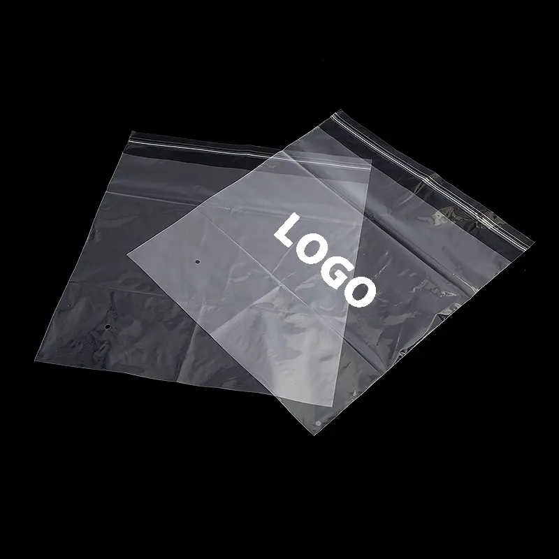 Tas perhiasan plastik perekat segel Opp transparan kustom dengan tas Header Opp dengan perekat segel