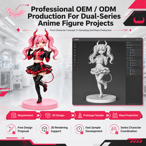 WEIMEI TOY Muñecas de Anime Personalizadas de PVC/TPR, Doble Sirena Demonio con Atuendo de Alas y Cuernos - Coleccionable Ecológico a Escala 1/60 - Product Image 4