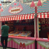 Tolefun Pâques Carnaval Jeu Stands Idée Enfants Métal Funfair Fléchettes Ballon Tir & Roll Ball Booth Jeux au Show Fairground