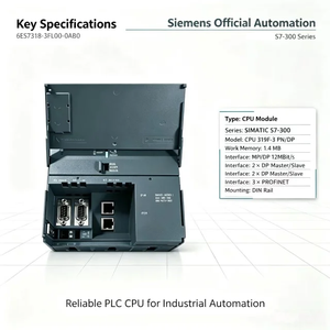 6ES7318-3FL00-0AB0, 6ES7 318-3FL00-0AB0, pour module CPU PLC SIMATIC S7-300 CPU319F-3 PN/DP, mémoire 1400 Ko - Product Image 2