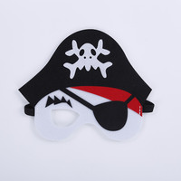 Masques en feutre d'Halloween en gros – Masques pour les yeux, design pirate et citrouille, décorations pour fêtes et célébrations festives