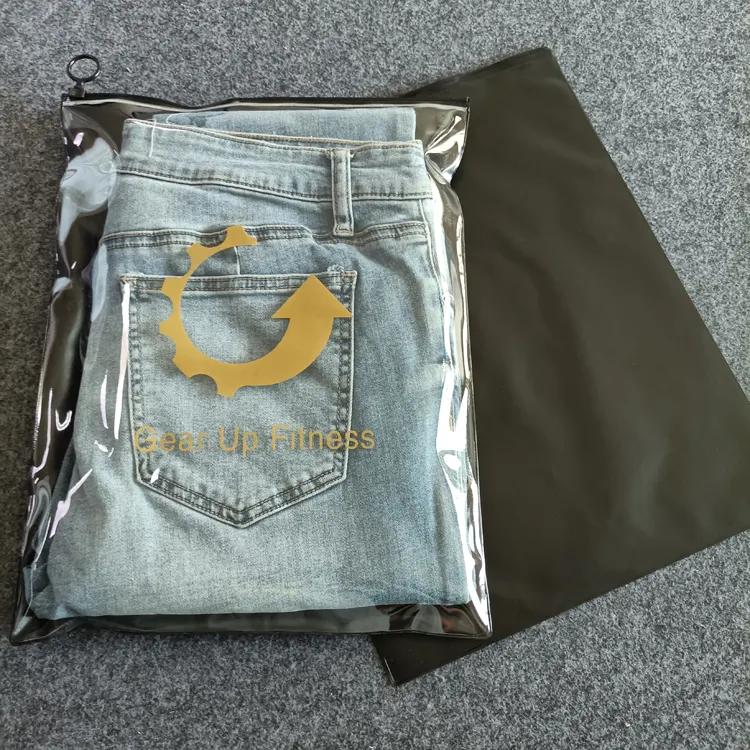 कस्टम पीवीसी ज़िप ताला बैग, प्लास्टिक बिकनी बैग स्पष्ट/काले पीवीसी स्लाइड जिपर बैग निविड़ अंधकार कपड़े Swimwear के श्रृंगार के लिए पैकेजिंग