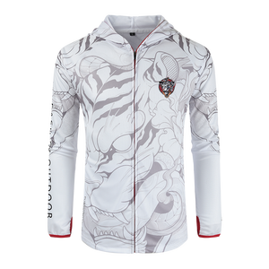 Protección UV personalizada UPF 50+ <span class=keywords><strong>traje</strong></span> de pesca de manga larga, transpirable y de secado rápido, camisa de pesca para hombre, - Product Image 2