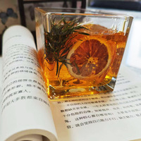 Grenzüberschreitend Beliebte Whiskey-Orangen-Duftkerze Natürliches Gelwachs Rauchfrei Langanhaltend Ins-Style Geschenk