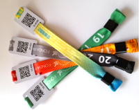 Bracelet de poignet en tissu d'événement de festival personnalisé promotionnel Bracelet d'événement de billet Vip holographique en polyester