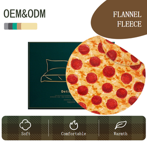 Manta de lana de franela de Tortilla, manta gigante de doble cara para Pizza, manta de comida para regalo - Product Image 1
