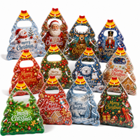 Nouvel Arrivage Sac Plat en Forme d'Arbre Personnalisé avec Poignée Découpée, Nœud Clochette et Impression de Logo Personnalisé, pour Bonbons, Cadeaux, Emballage et Faveurs de Fête, Vente en Gros