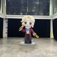 Modèle de fille de dessin animé gonflable personnalisé, peluche publicitaire, personnage de dessin animé gonflable, décoration gonflable géante