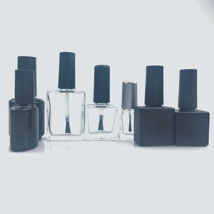 Vente en gros de flacons de vernis à ongles en verre carré mat personnalisés de 10 ml, 12 ml, 15 ml avec pinceau - Product Image 4