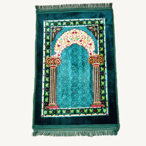 Sajda Teppiche Islamisches Puzzle-Muster Gebetsteppich - Extra Dick Umweltfreundlicher Polyester Rutschfeste Matte Latex-Rückseite 80x120cm Hergestellt in Arabien - Product Image 6